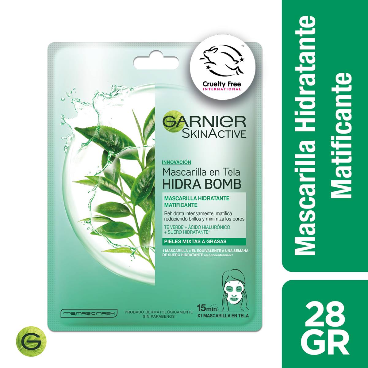 mascarilla garnier te verde hidra bromb